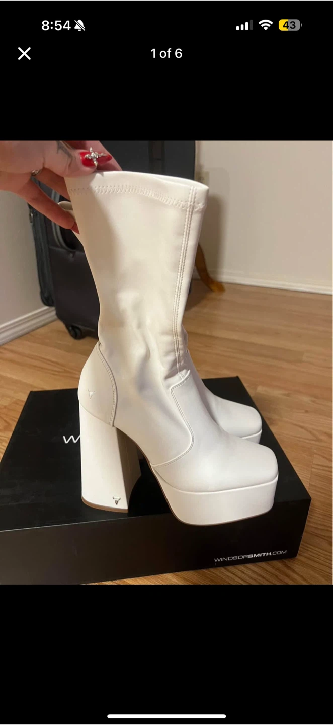 Windsor Smith White Platform Boots