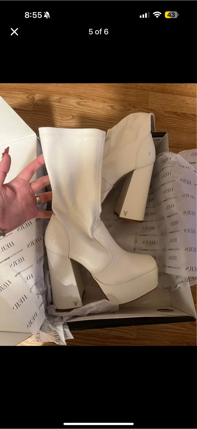 Windsor Smith White Platform Boots - photo 2