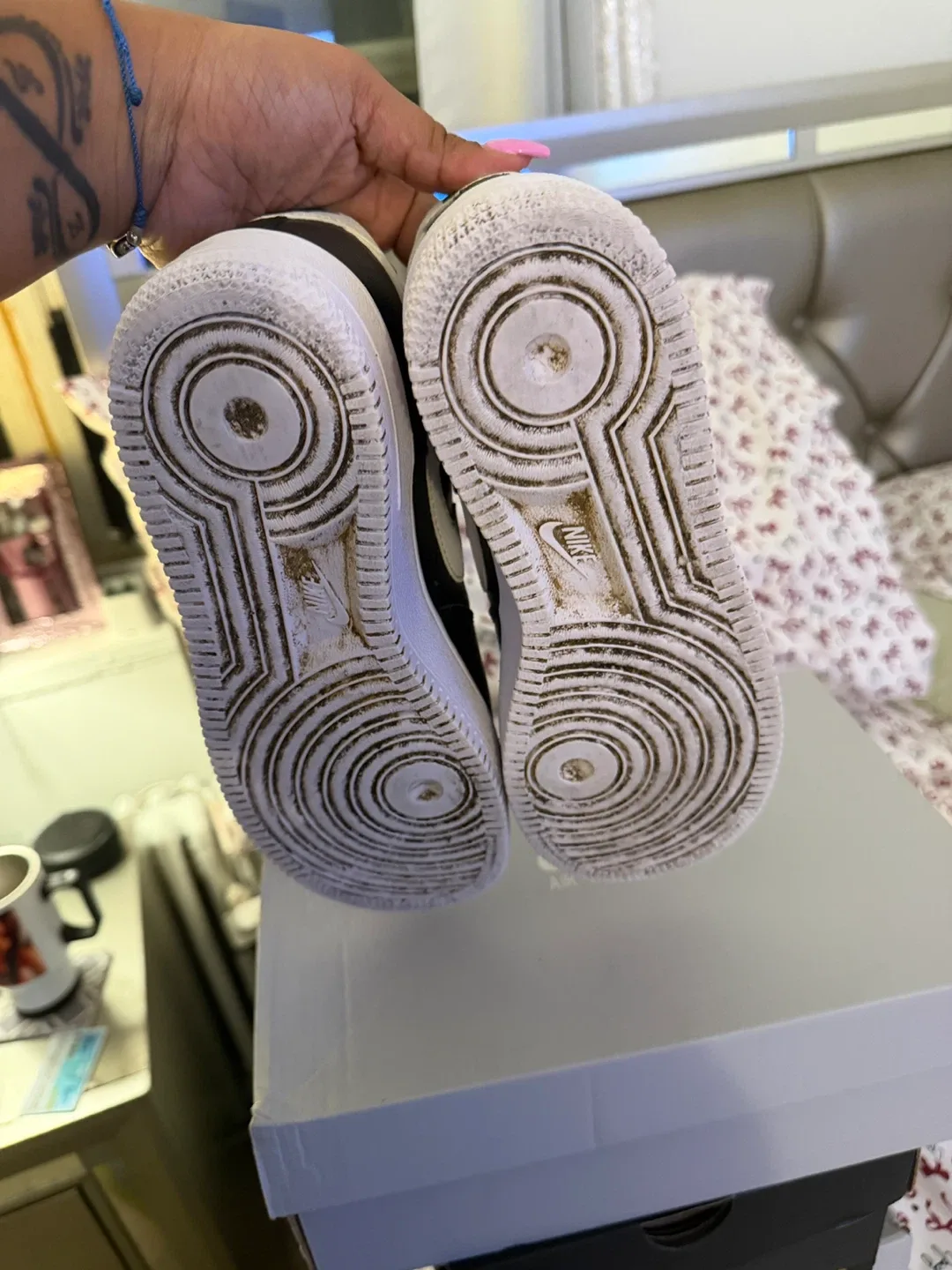 Nike Air Force 1 Sneakers - Black & White image indicator(4)