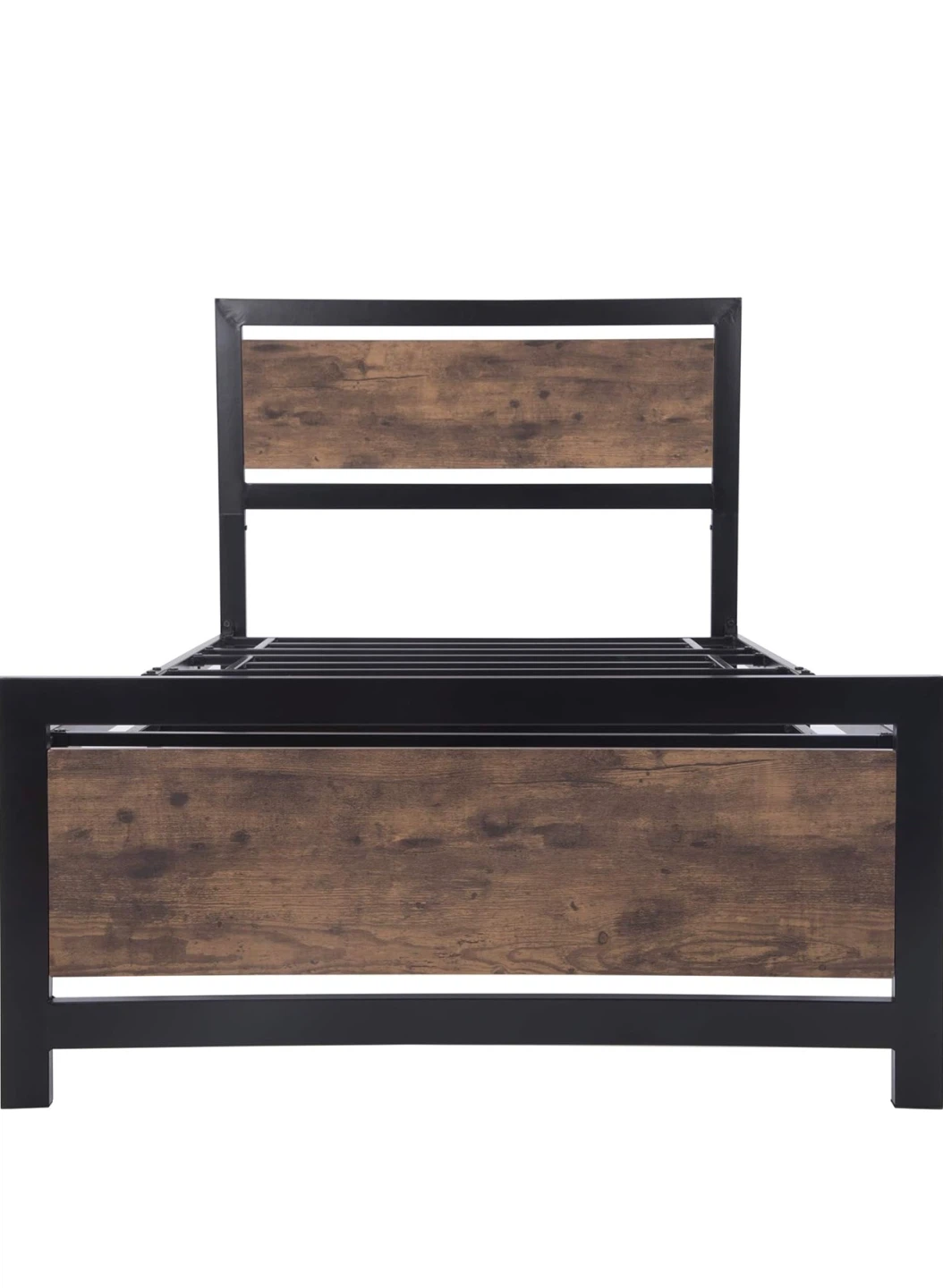Twin Size Bed Frame - Metal & Wood - photo 3