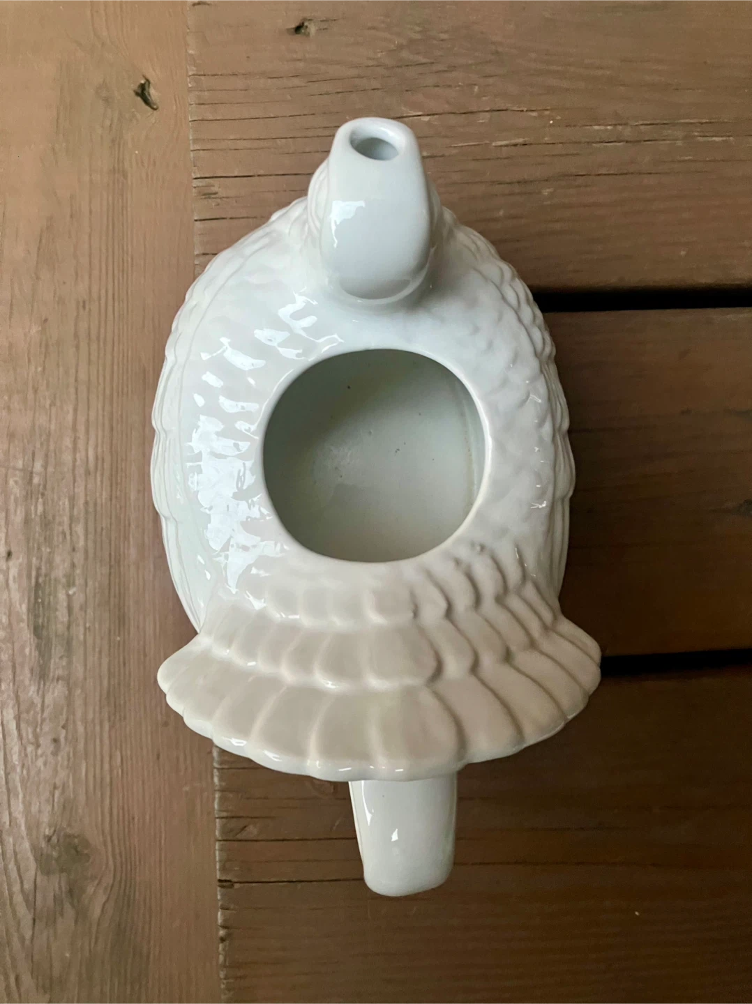Vintage Ceramic Turkey Gravy Boat With Platter - photo 5