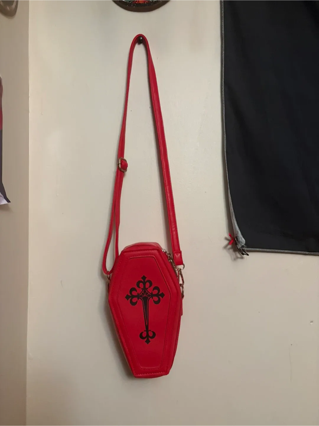 Red Coffin Crossbody Bag