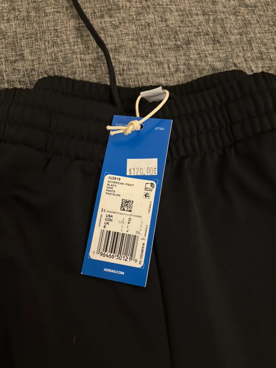 New Adidas Adibreak Track Pants Black image indicator(3)