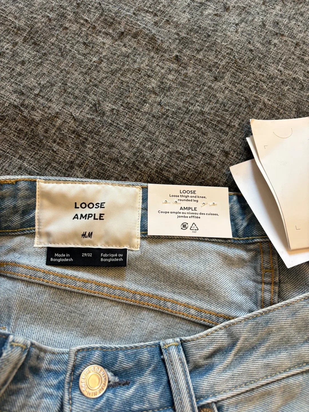 New H&M Loose Ample Jeans, Size 29/32