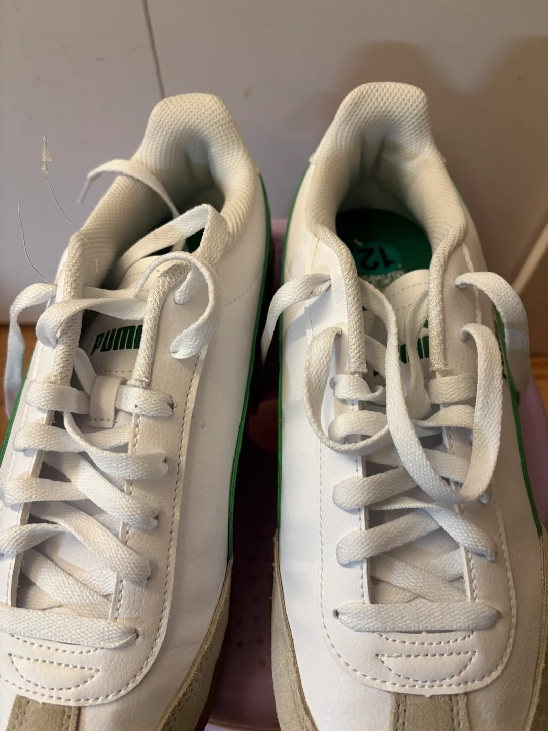 Puma Roma Basic White/Green Shoes - Size 12 image indicator(3)