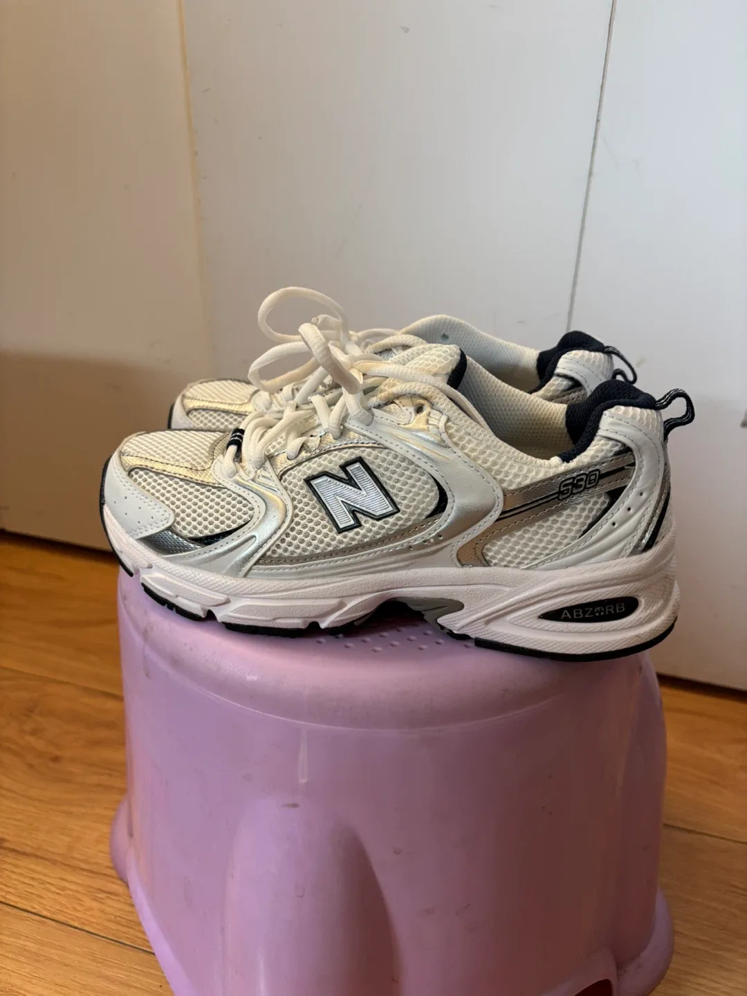 New Balance 530 White/Silver - US 6.5