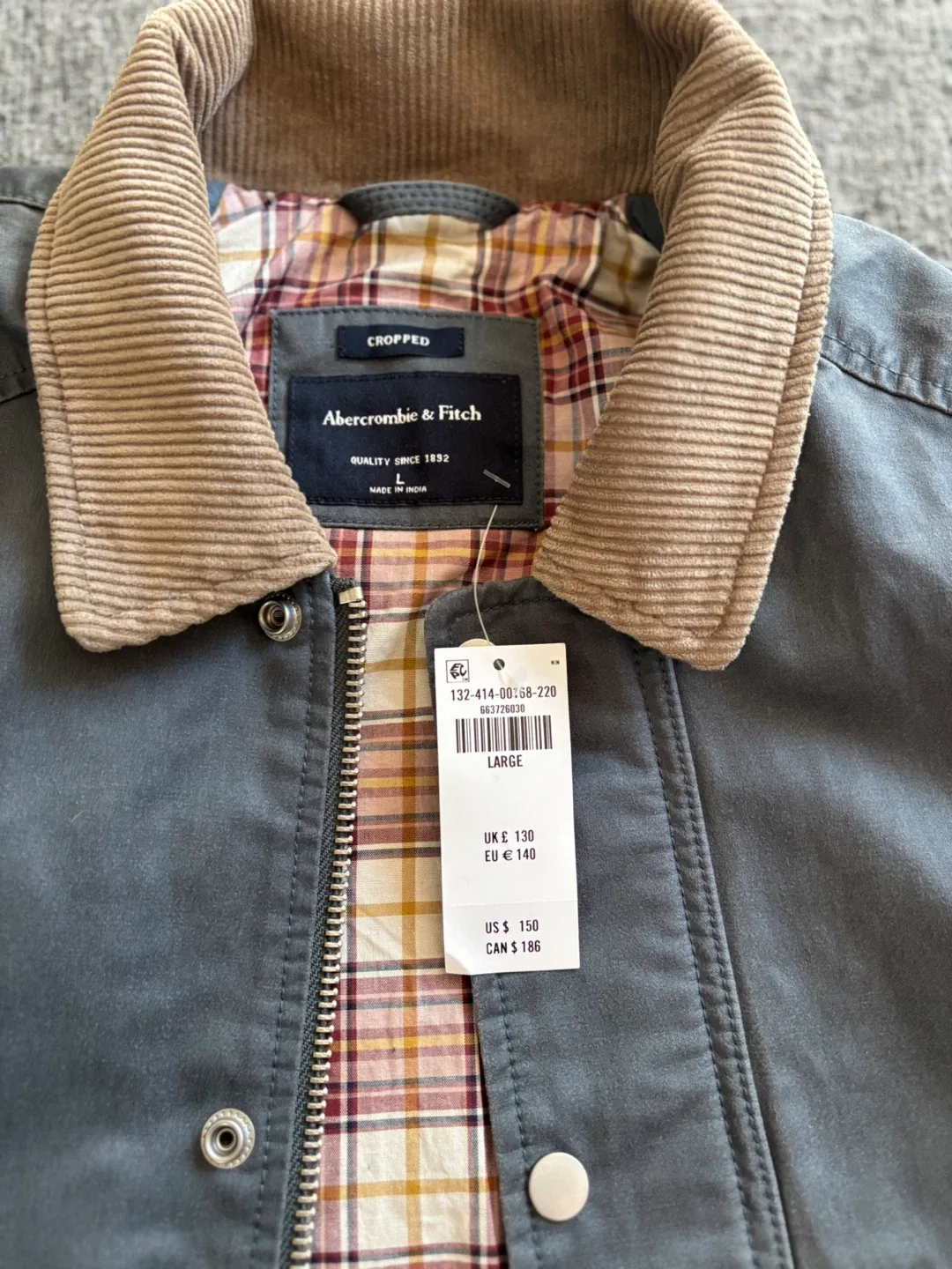 Abercrombie & Fitch Jacket, Size Large