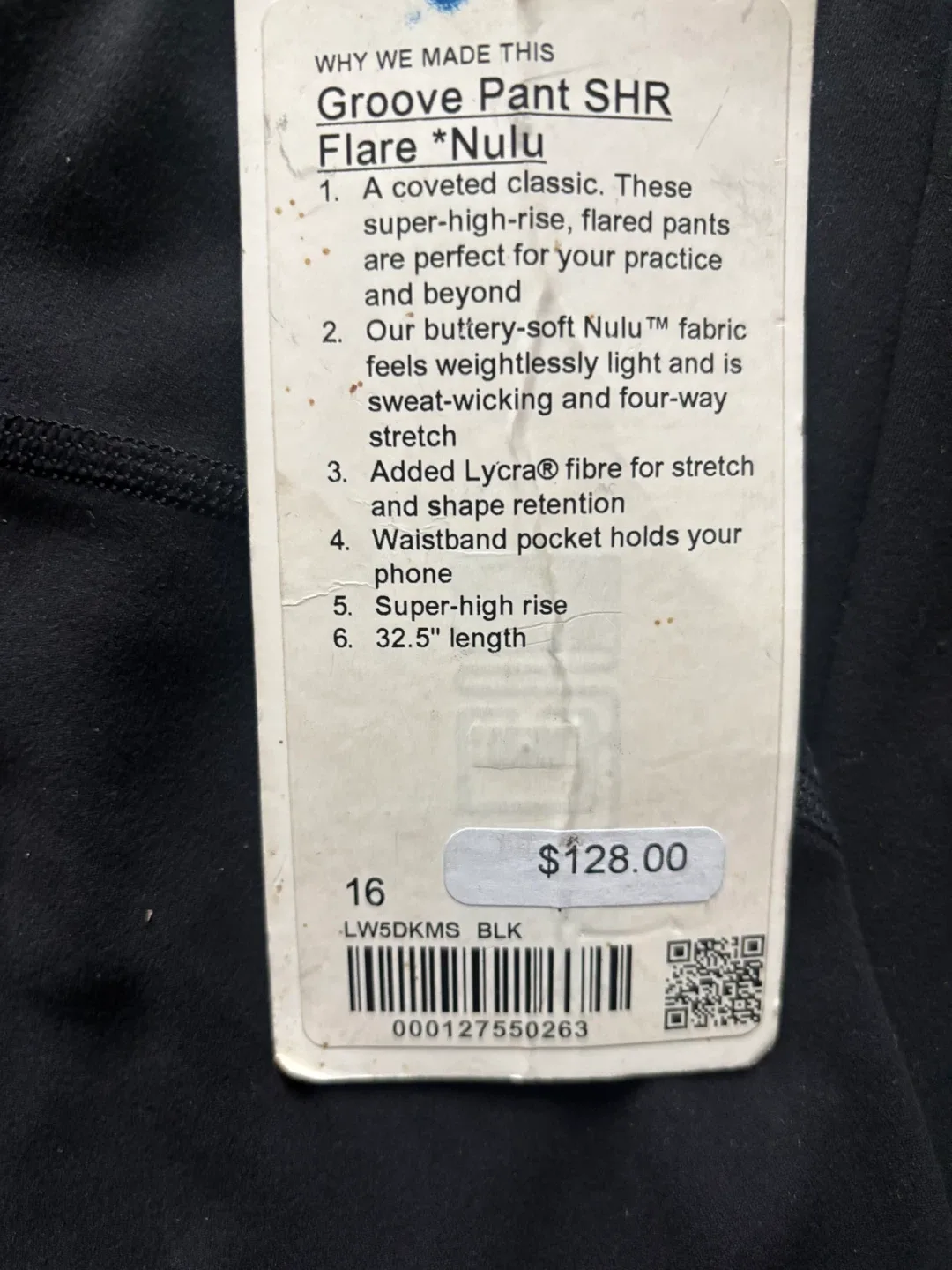 Lululemon Groove Pant SHR Flare *Nulu Black Size 16 image indicator(2)