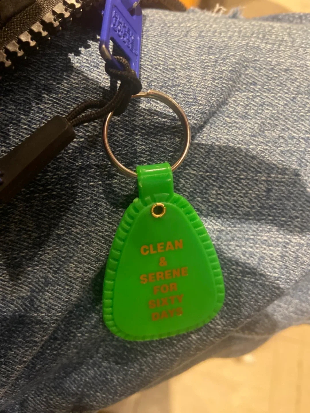 Green Keychain - Clean & Serene for Sixty Days