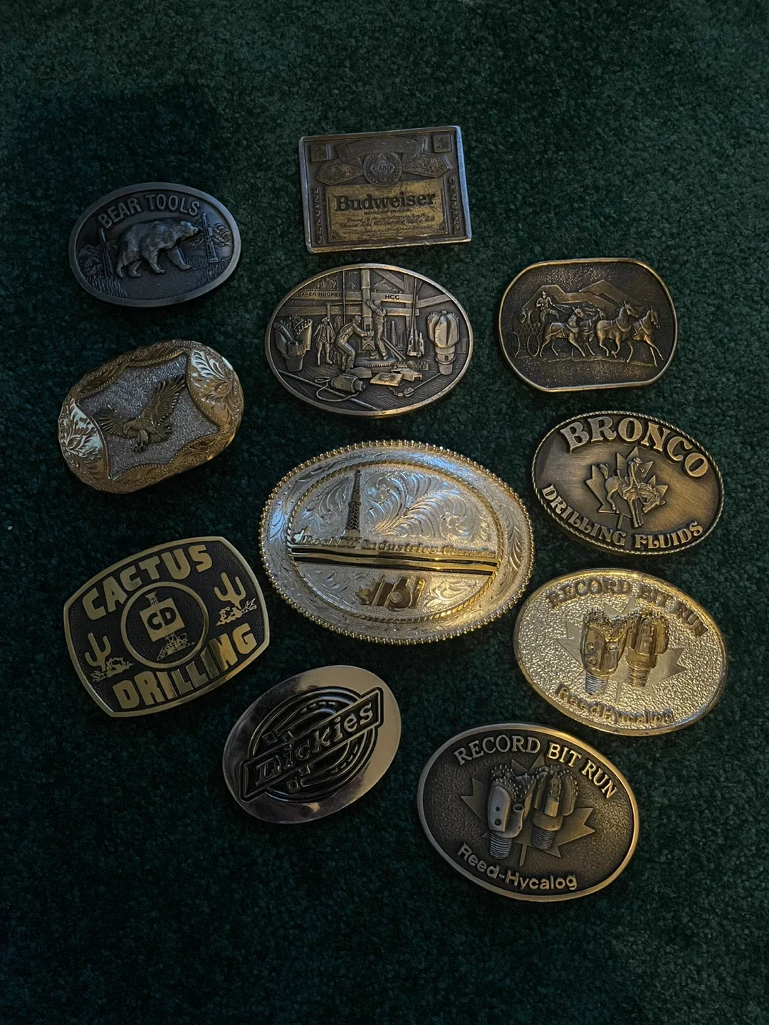 Assorted Vintage Belt Buckles: Budweiser, Dickies, More!