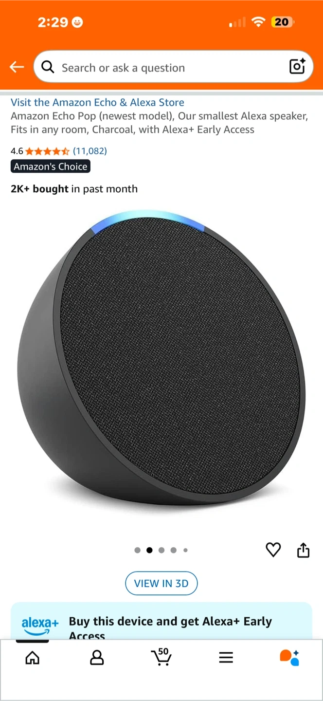 Amazon Echo Pop - Charcoal