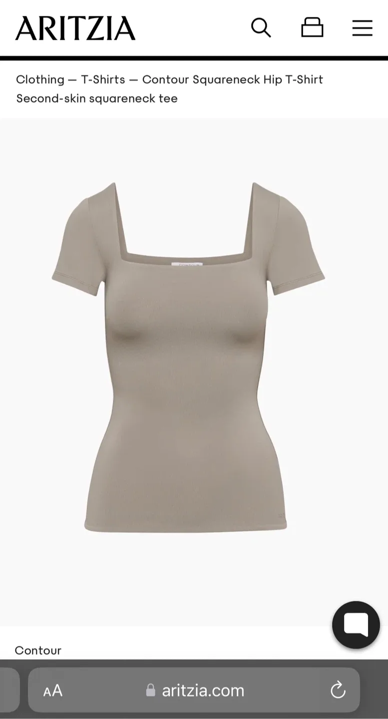 Aritzia Contour Squareneck Hip T-Shirt