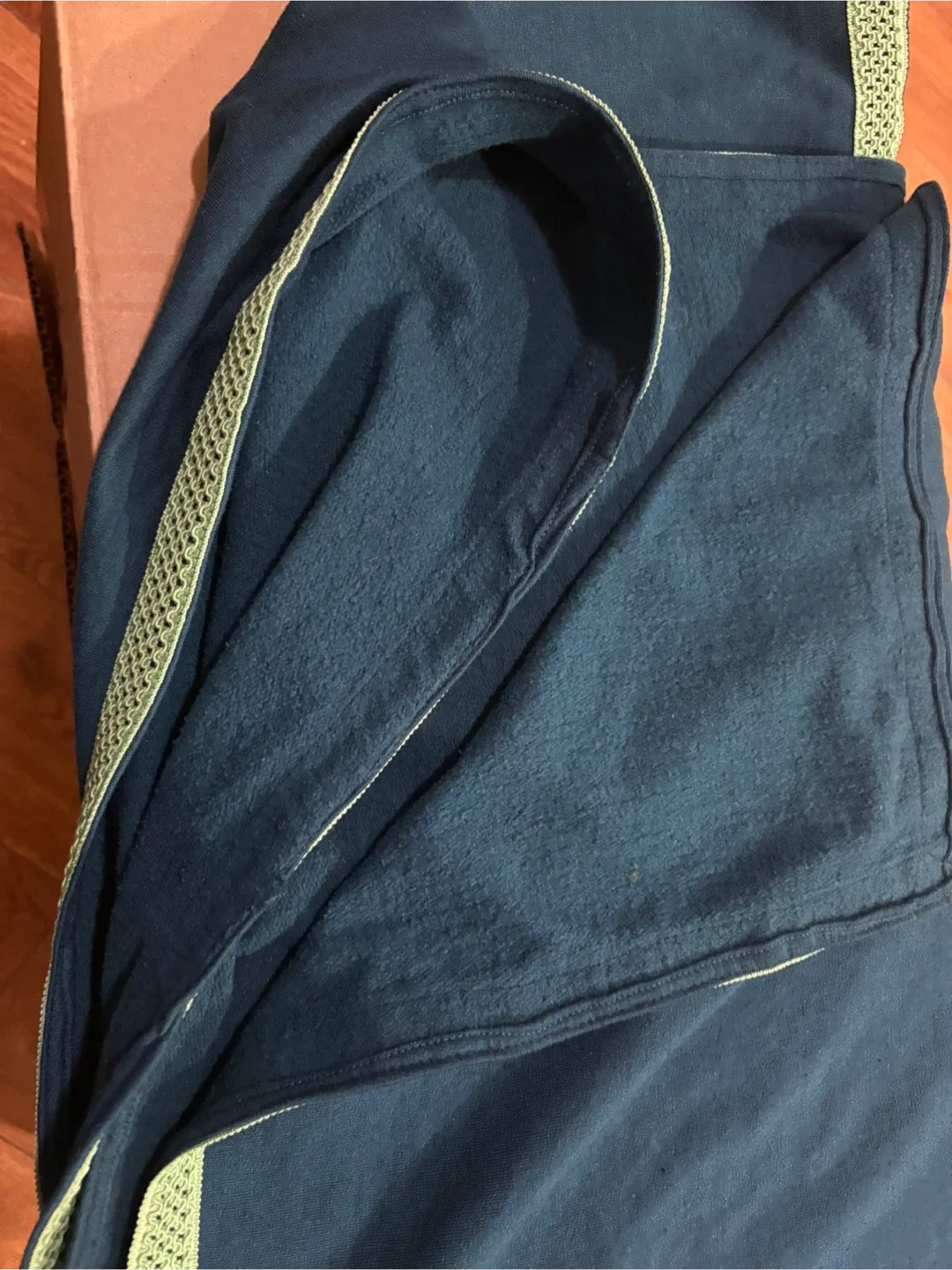 Blue Scarf with Crochet Trim image indicator(2)