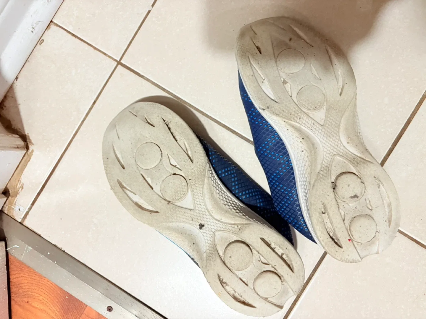 Blue Slip On Sneakers, Size 8