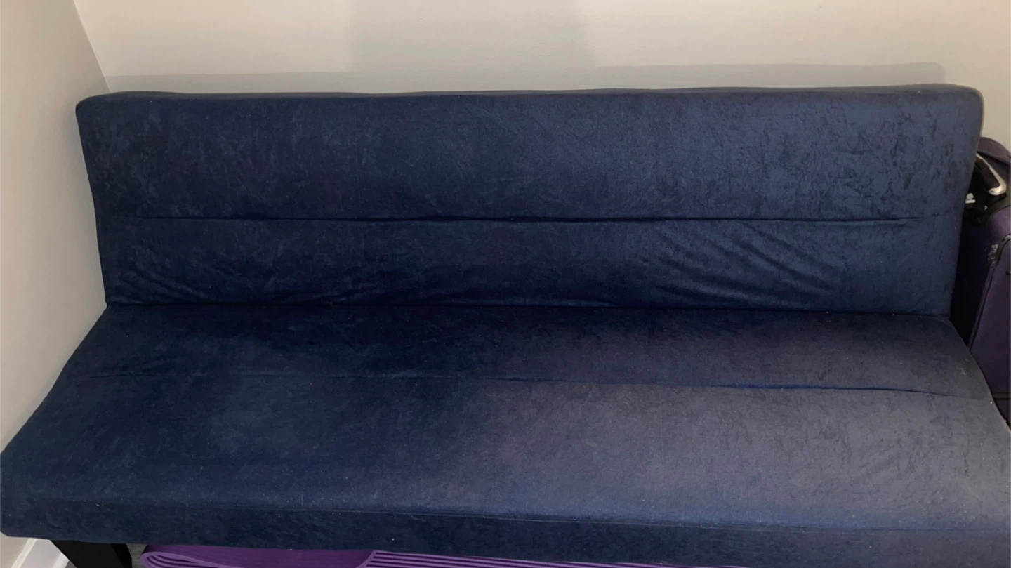 Navy Blue Futon Sofa Bed - photo 3