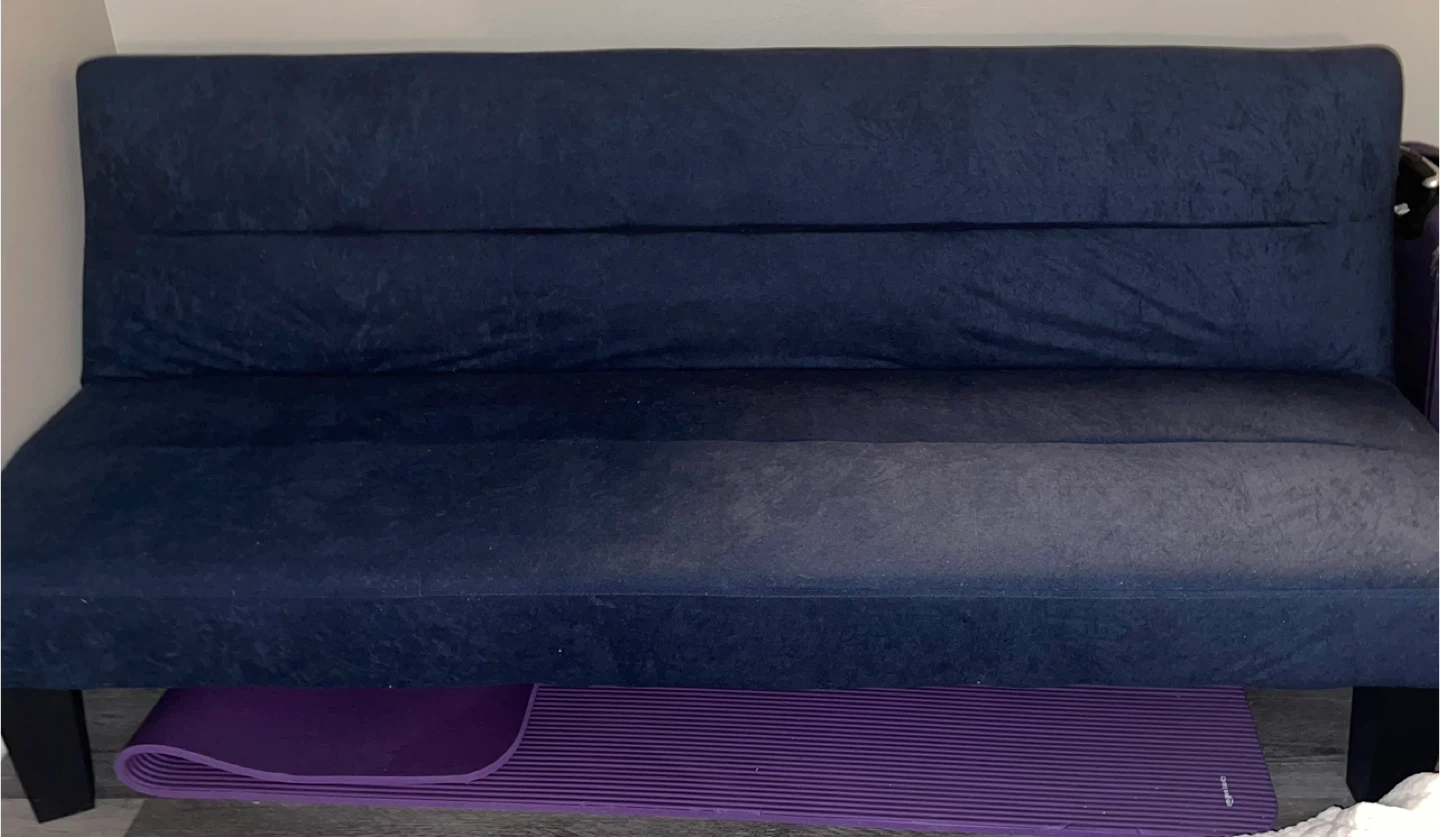 Navy Blue Futon Sofa Bed - photo 4