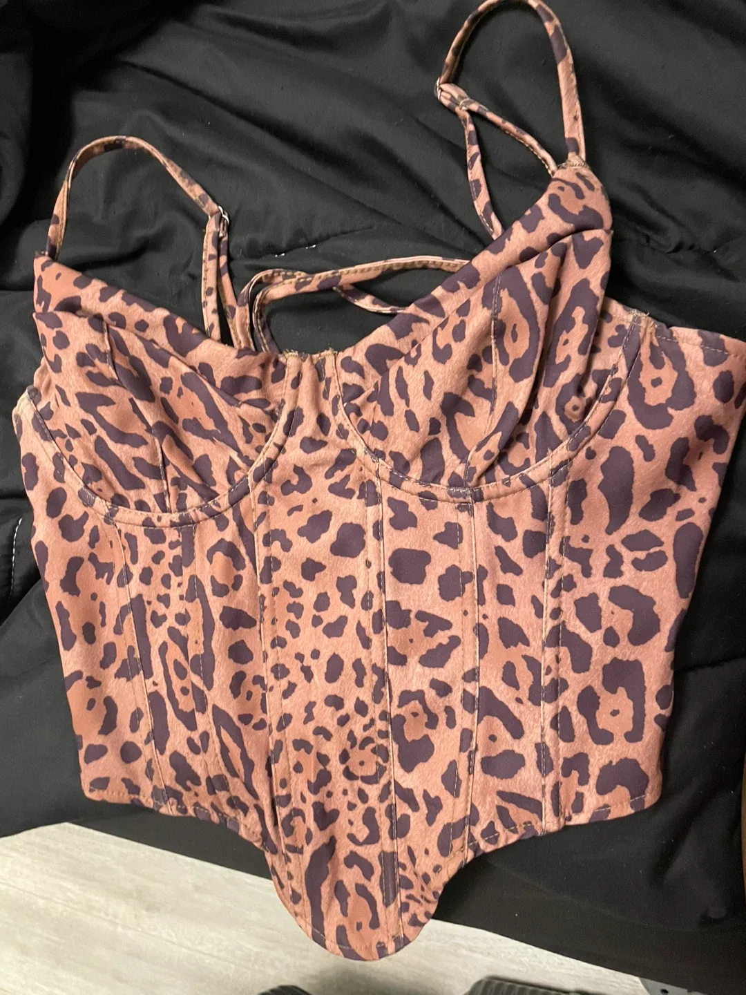 Leopard Print Corset Top