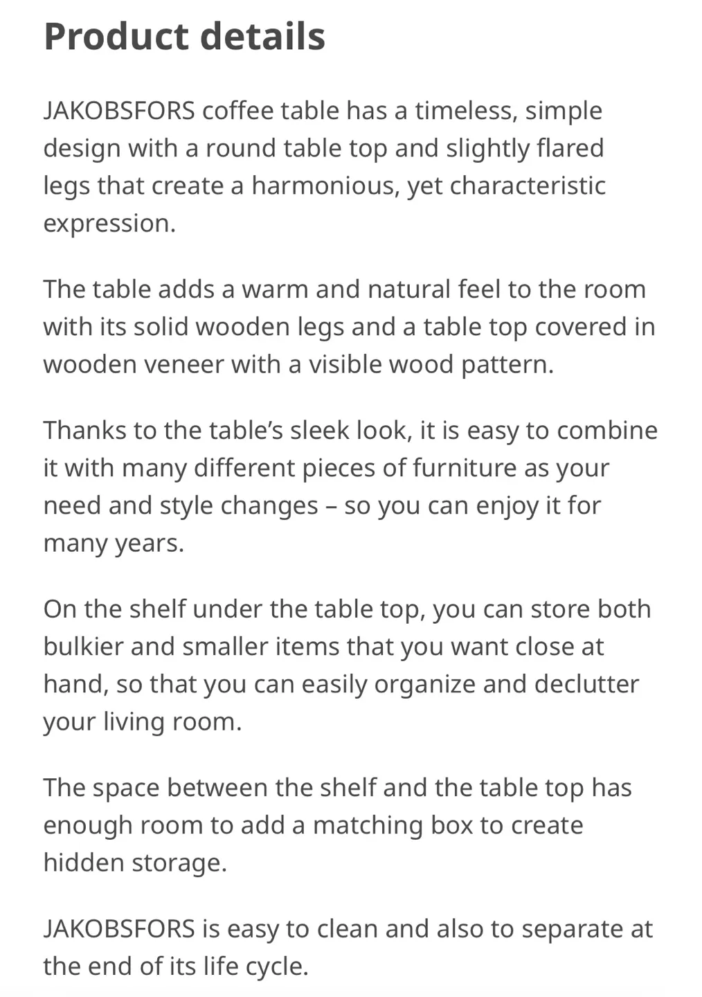 IKEA JAKOBSFORS Coffee Table - Espresso Colour image indicator(2)