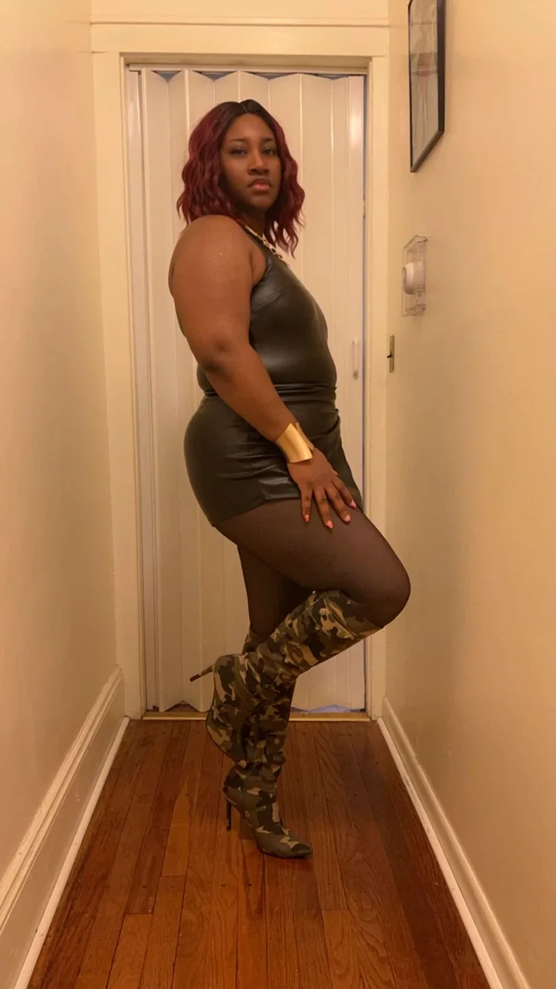 Camouflage knee high boots