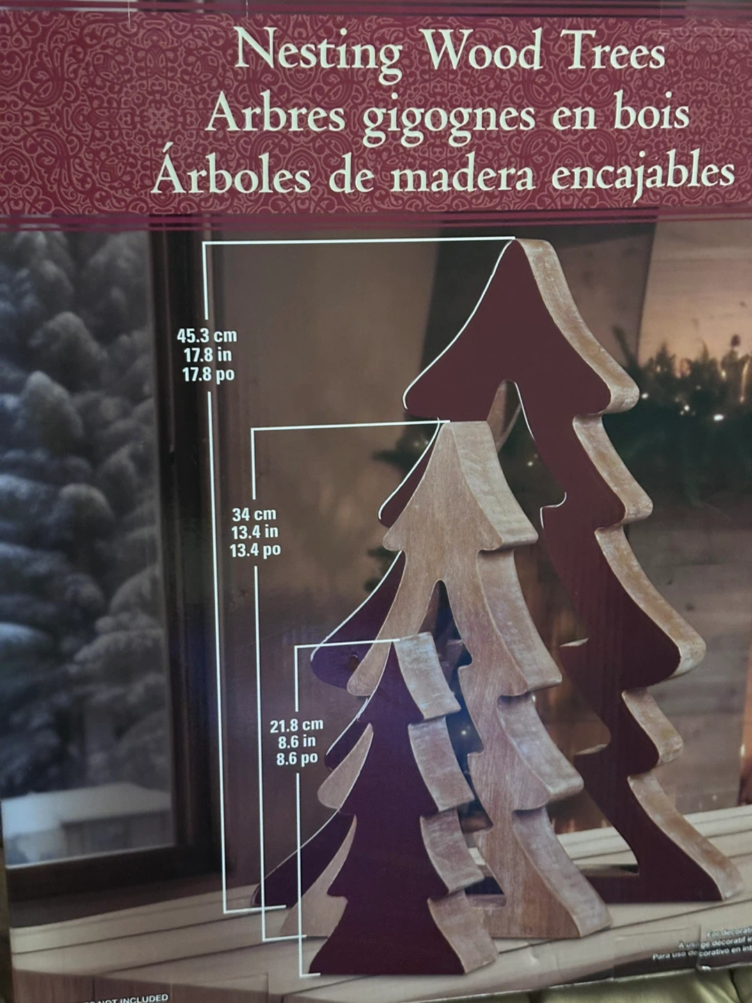 Nesting Wood Trees Decoration - photo 2