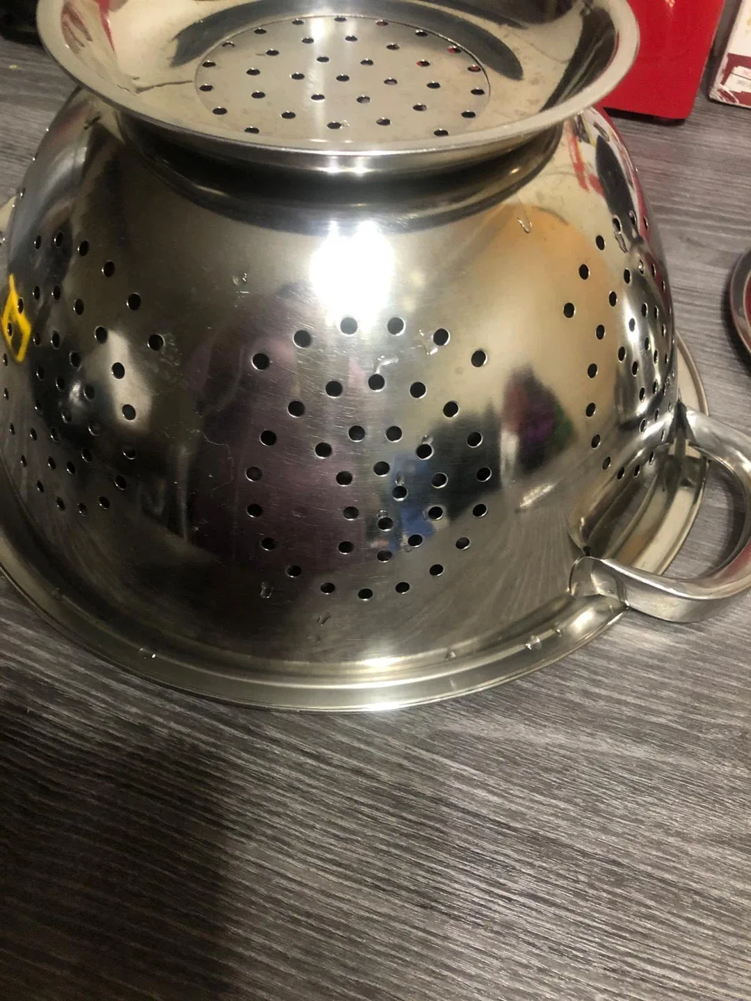 2 pcs Stainless Steel Colander image indicator(5)