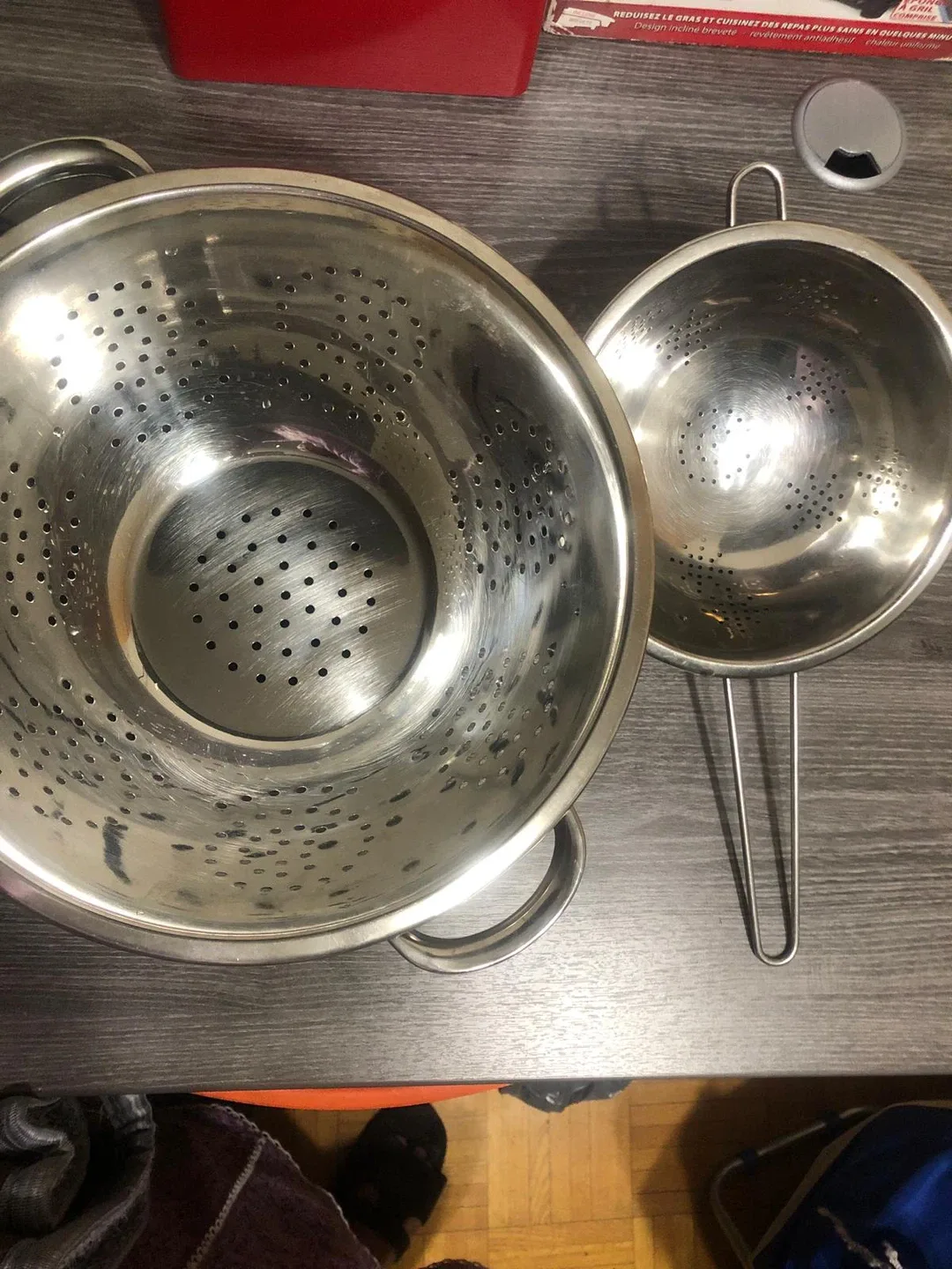 2 pcs Stainless Steel Colander image indicator(6)