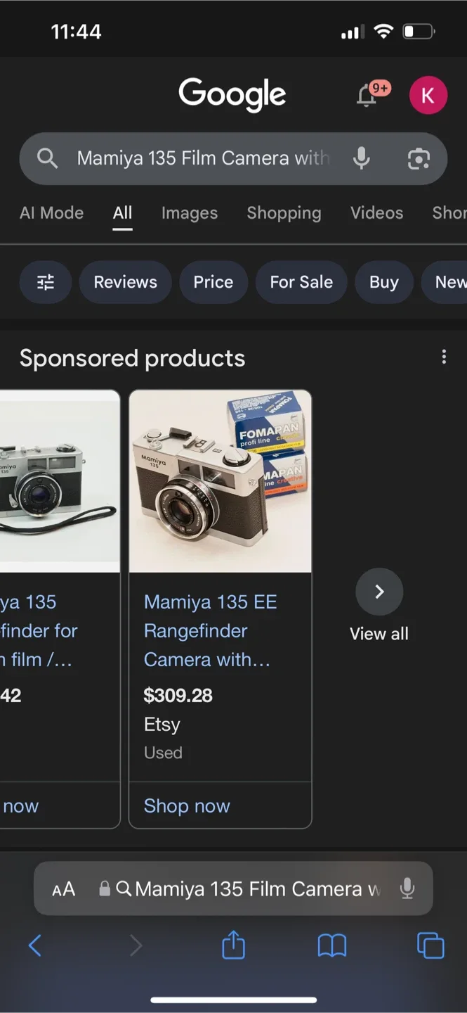 Mamiya 135 Film Camera with Flash and Case image indicator(7)