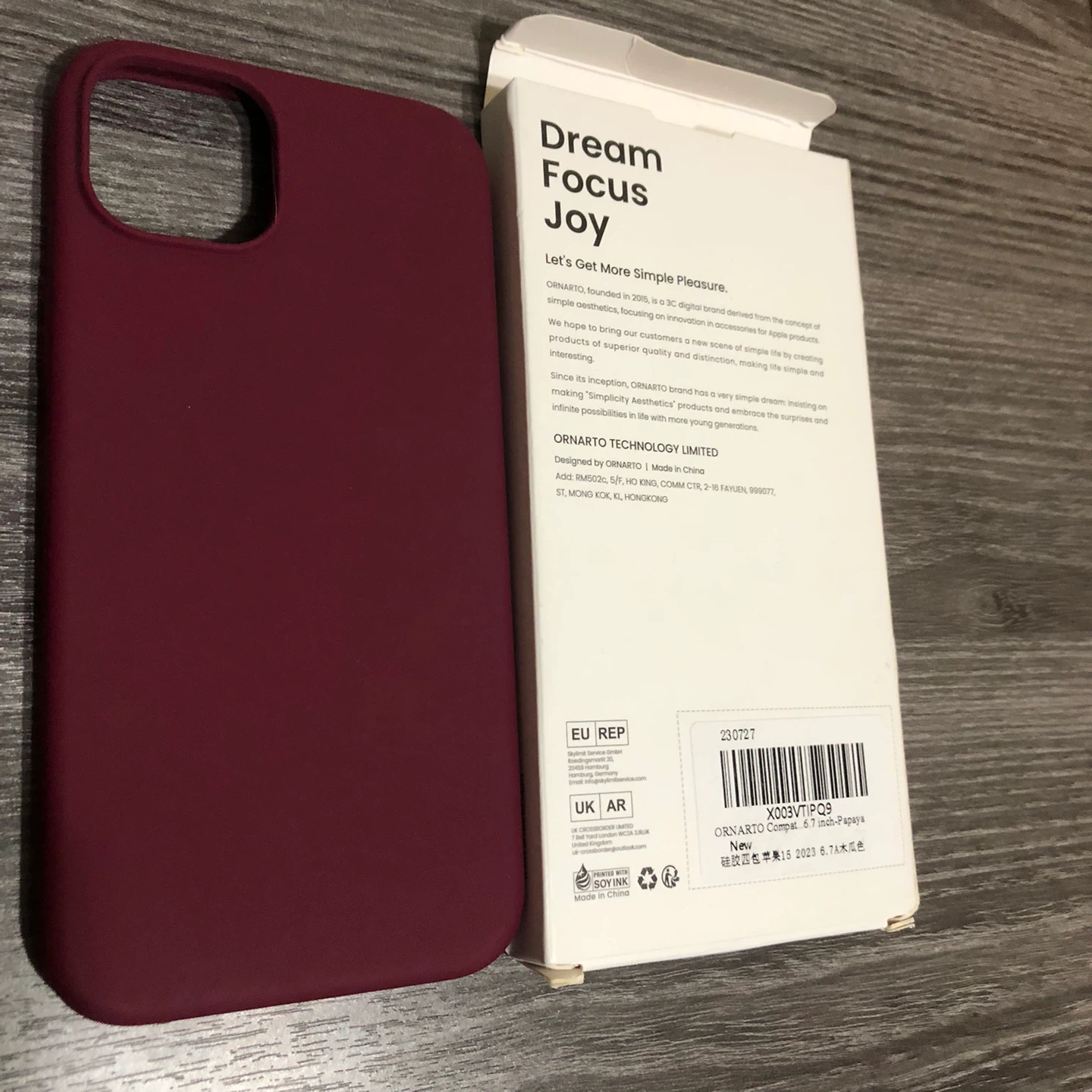New ORNARTO iPhone 16 Pro Case - Papaya