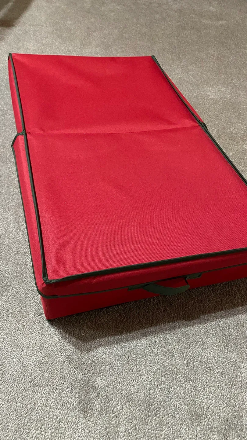 Red Ornament Storage Box with Dividers