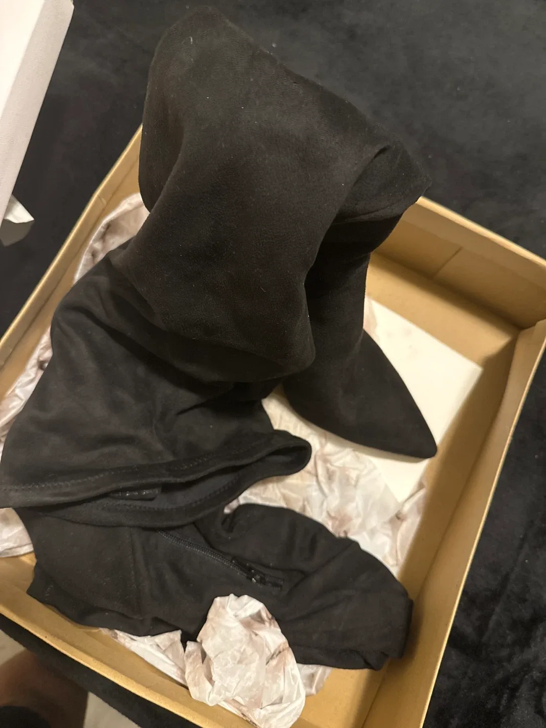 Black Thigh High Boots