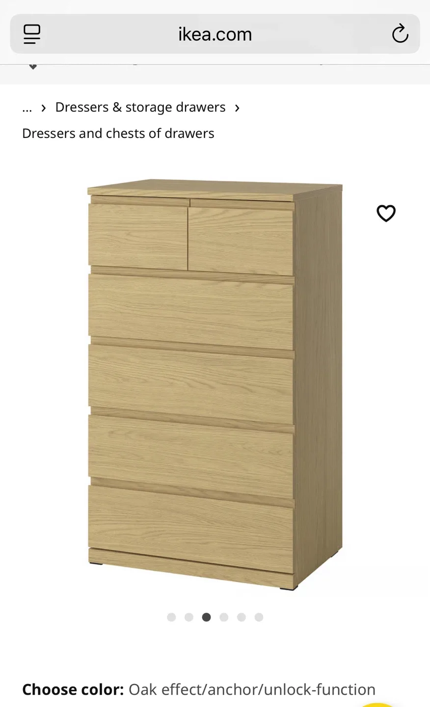 Ikea Dresser - Oak Effect