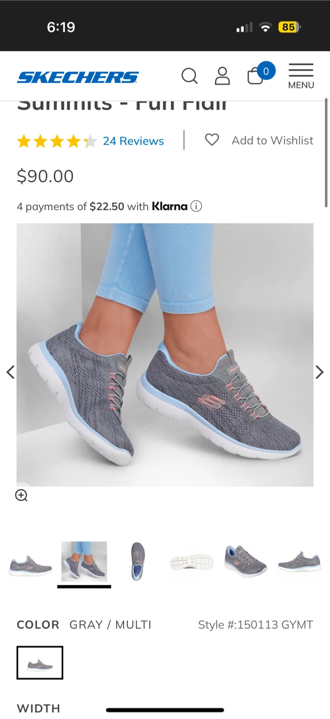 New Skechers Summits-Fun Flair Gray Multi Sneakers