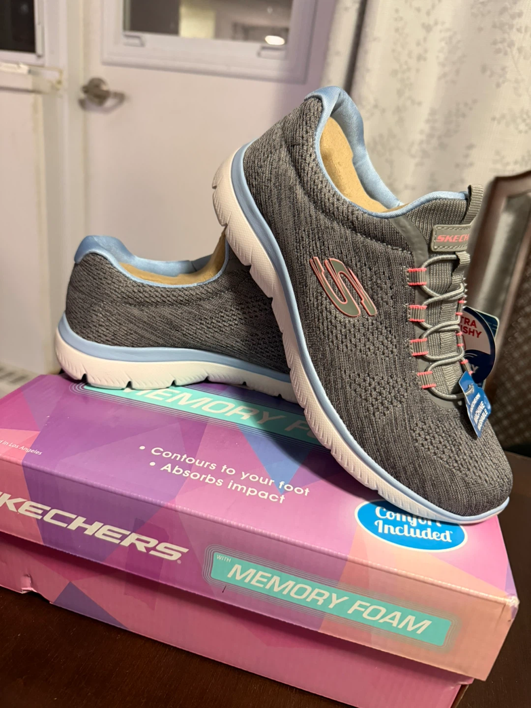 New Skechers Summits-Fun Flair Gray Multi Sneakers - photo 3