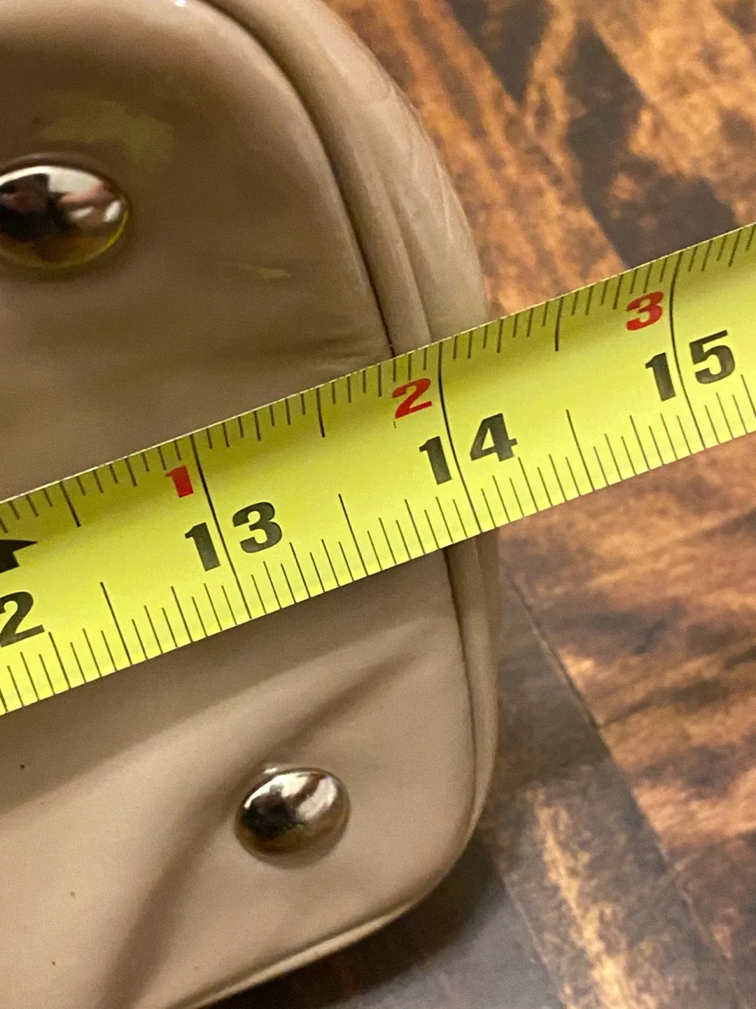 Coach Beige Patent Leather Tote Bag image indicator(6)