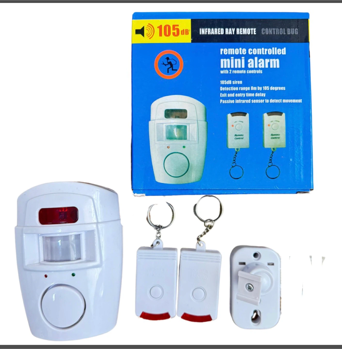 Remote Controlled Mini Alarm with 2 Remotes