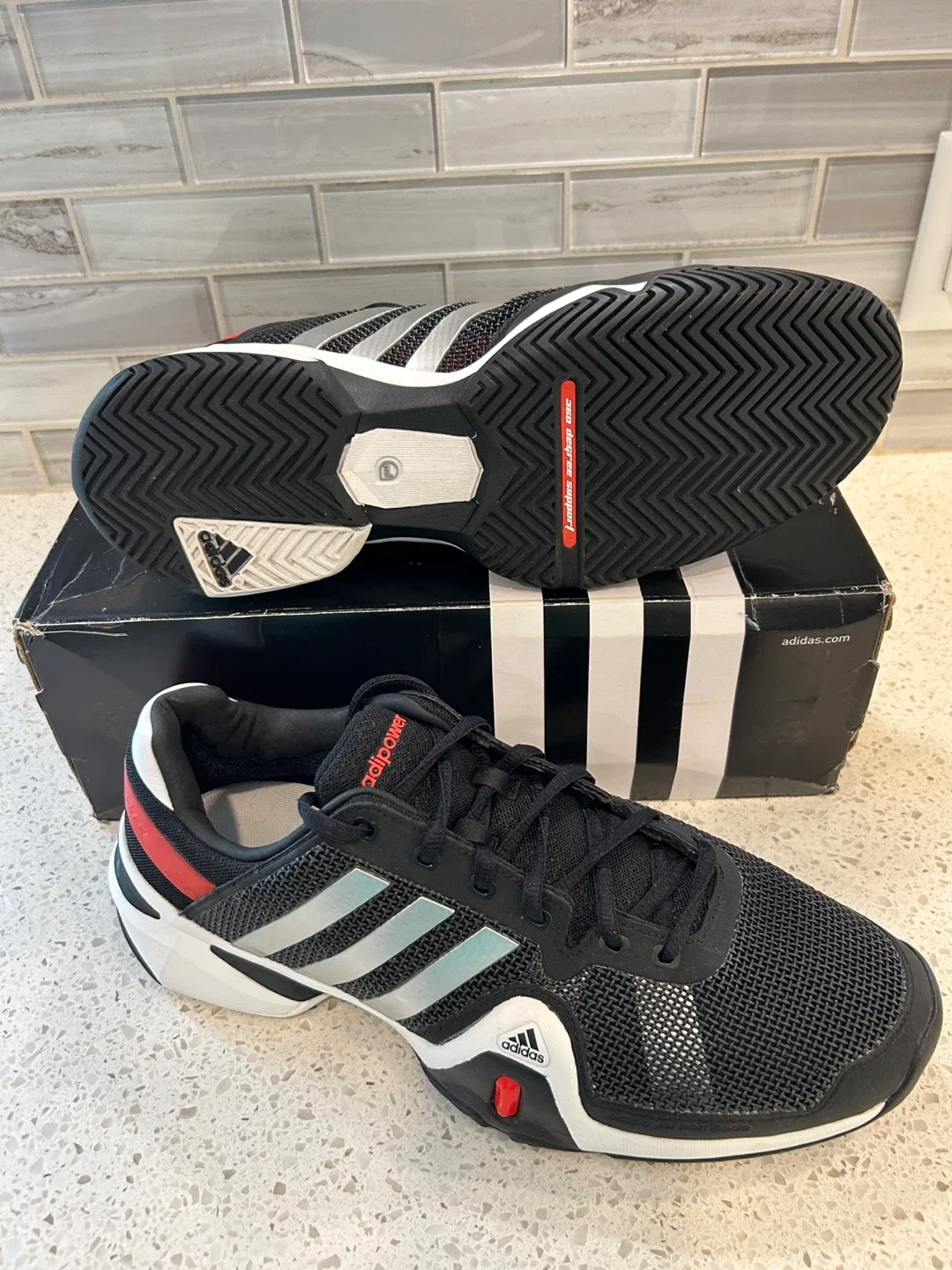 Adidas adipower Barricade 8 Tennis Shoes US 11.5 image indicator(9)