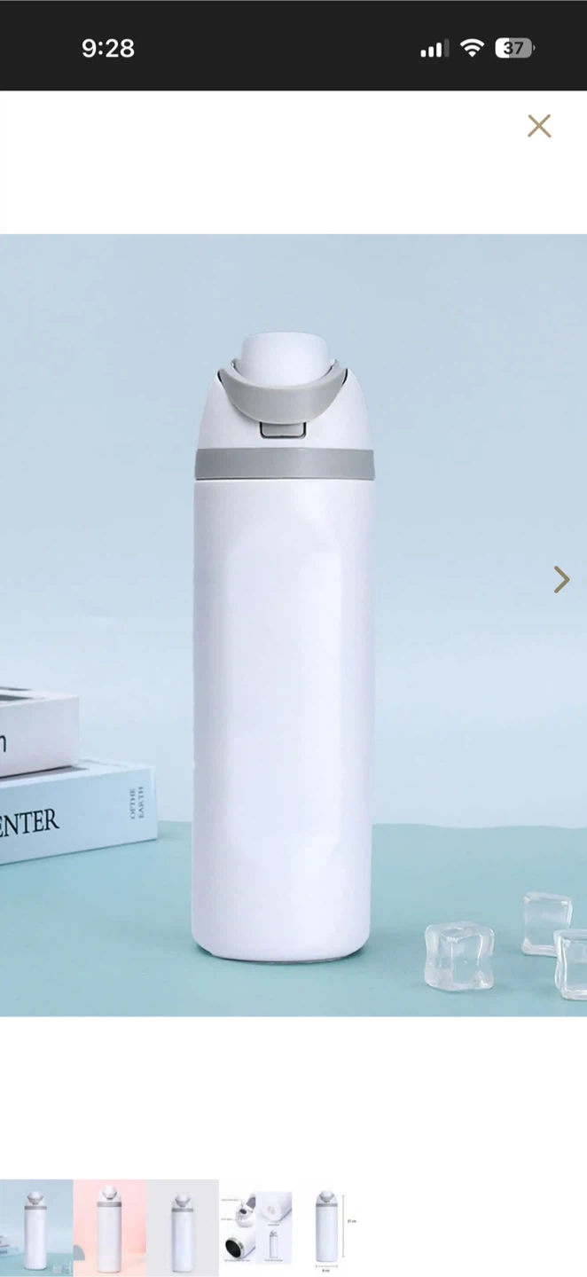 White Insulated Stainless Steel Water Bottle - photo 5