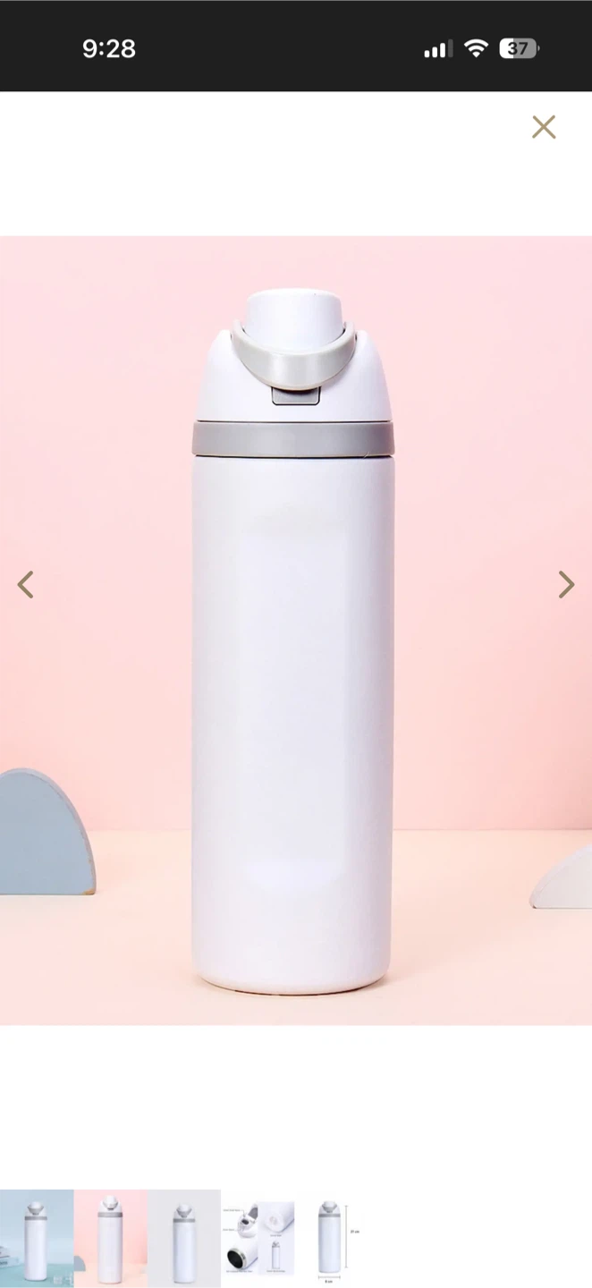 White Insulated Stainless Steel Water Bottle - photo 4