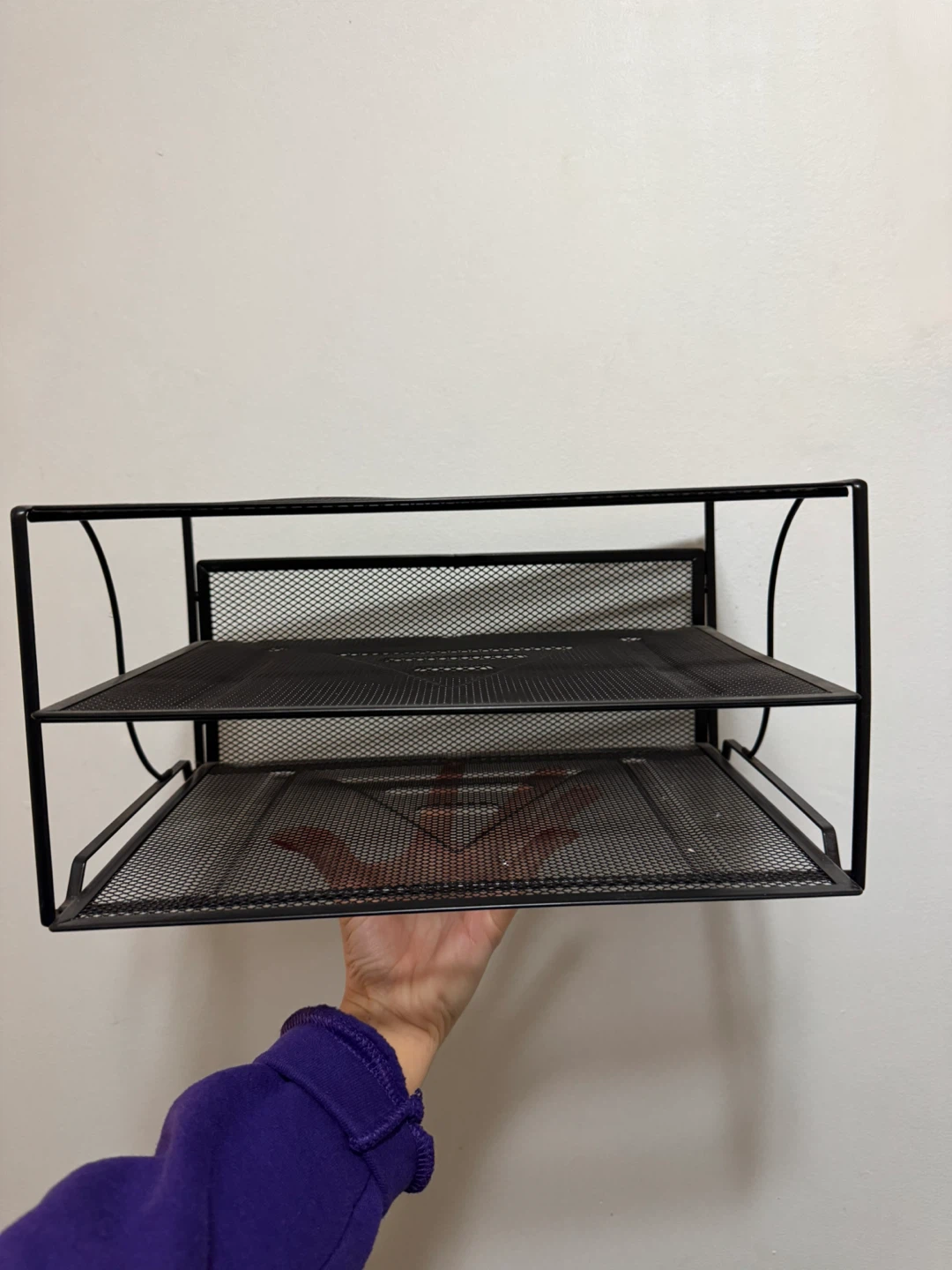 Black Metal Mesh Desk Organizer