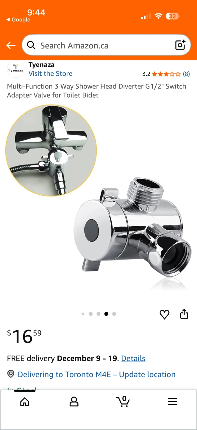 Tyenaza 3-Way Shower Head Diverter Valve - photo 5