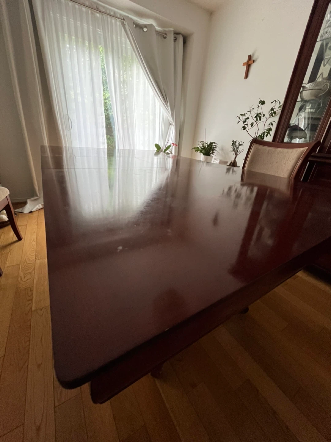 Solid Wood Dining Table with 6 Chairs