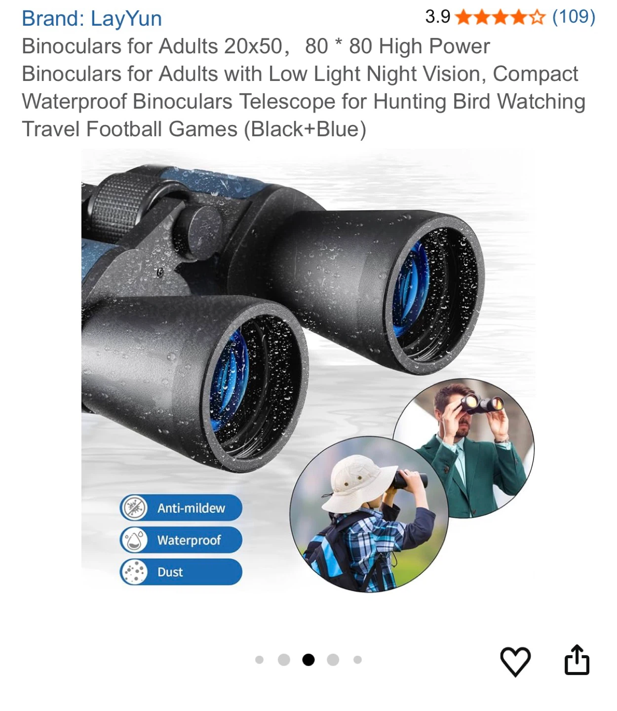 LayYun High Power Binoculars 20x50 - photo 2