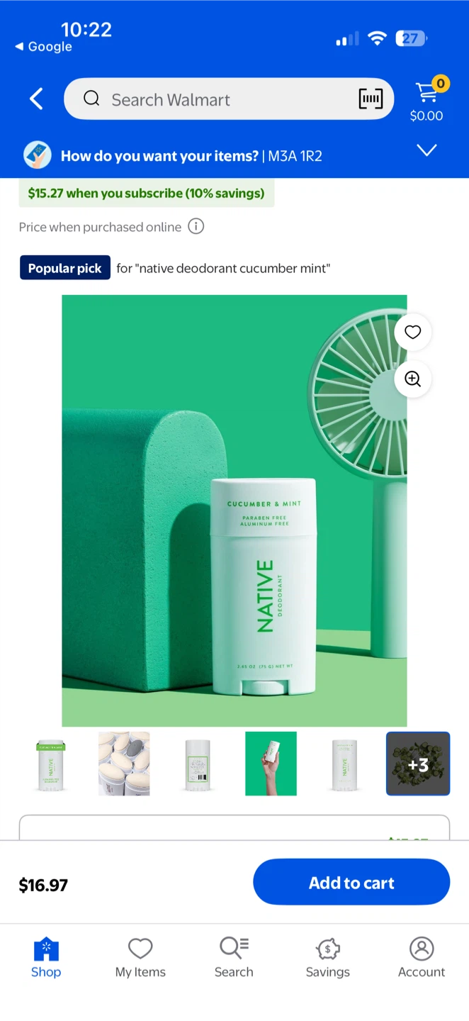 Native Eucalyptus & Mint Deodorant, New - photo 2
