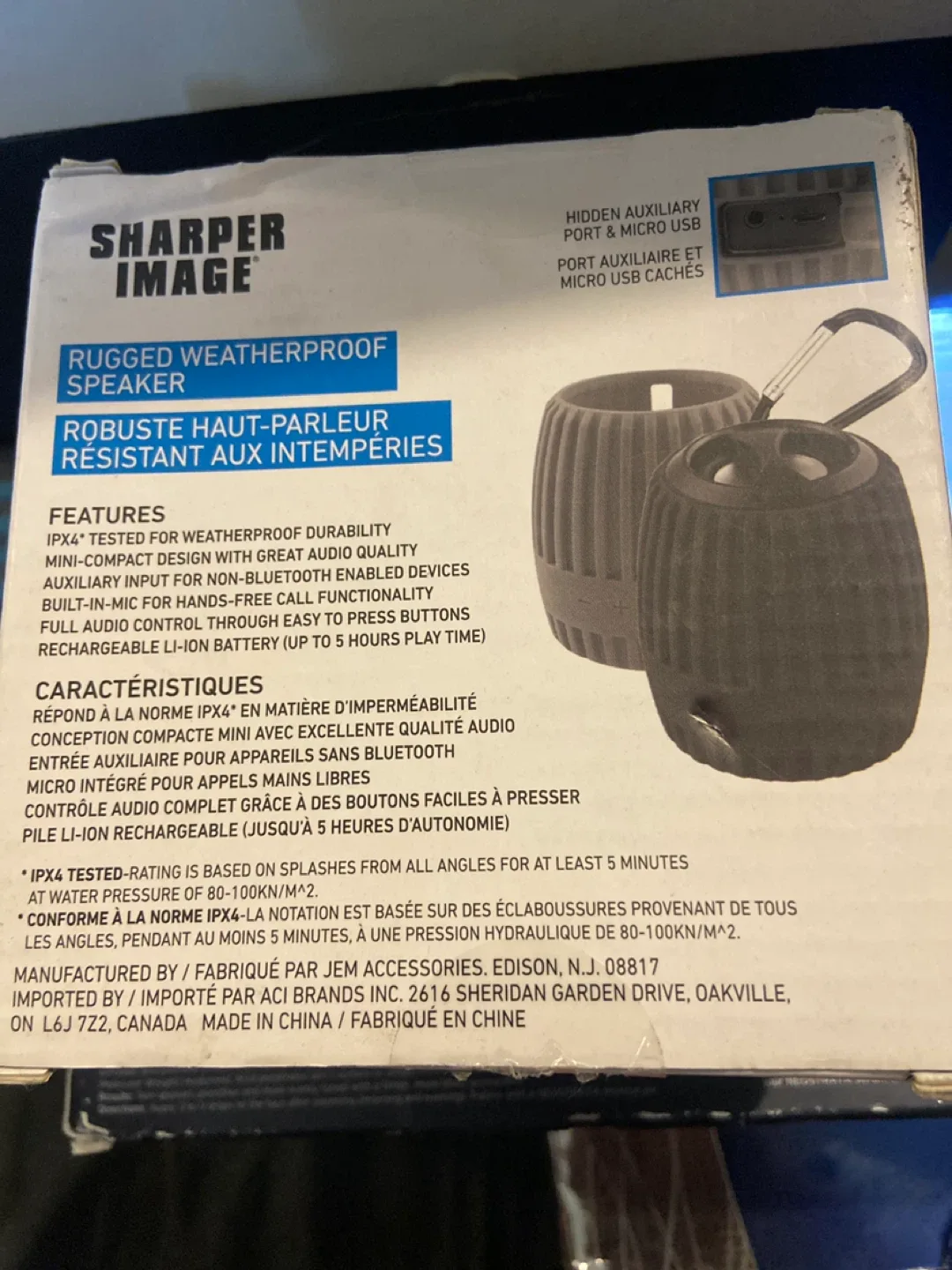Sharper Image Rugged Weatherproof Speaker image indicator(2)