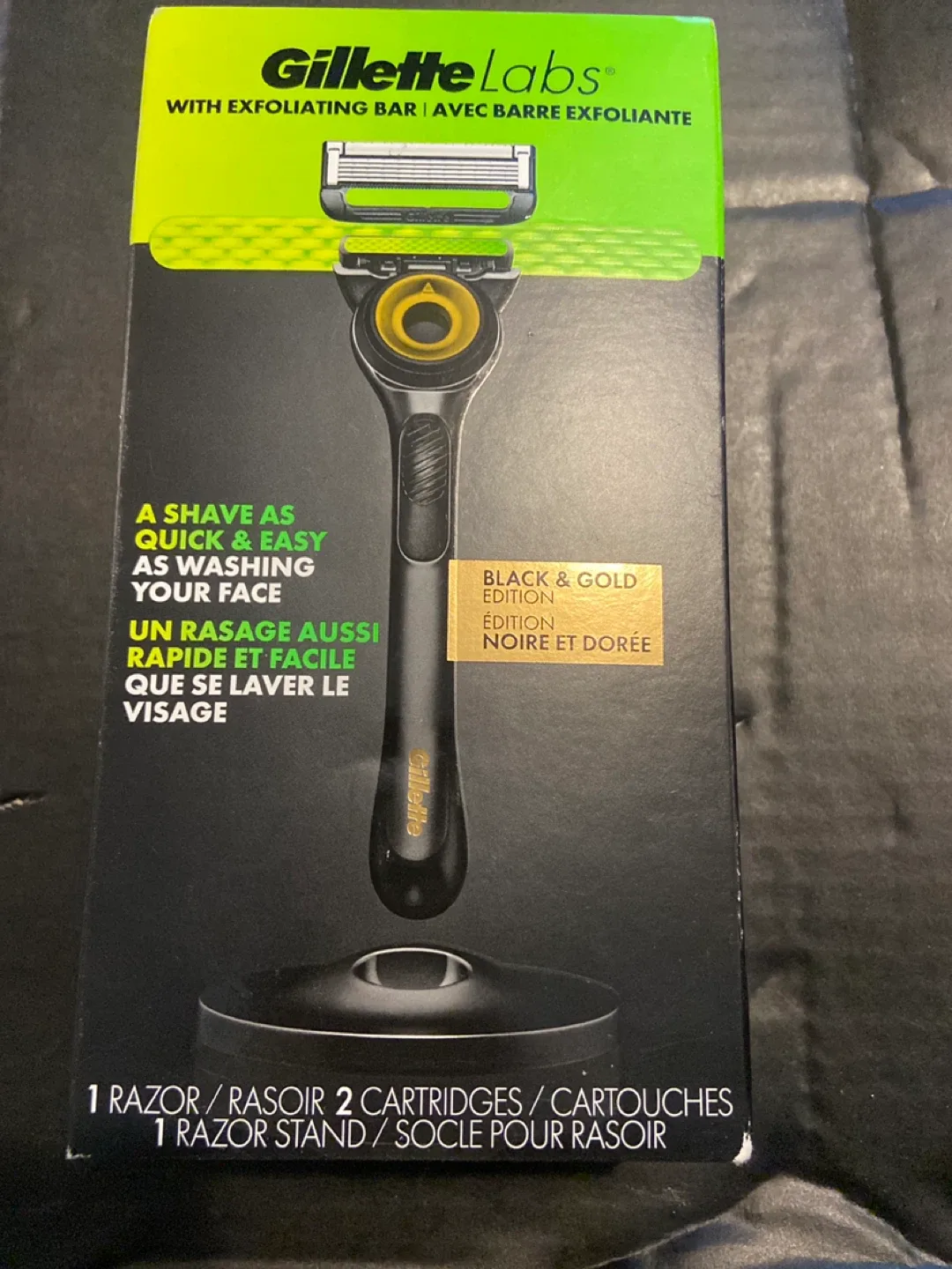 Gillette Labs Black & Gold Razor Set - New in Box!