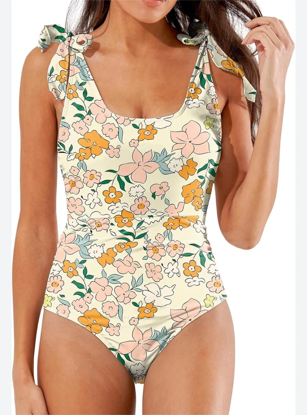 Floral One Piece Swimsuit - Size S