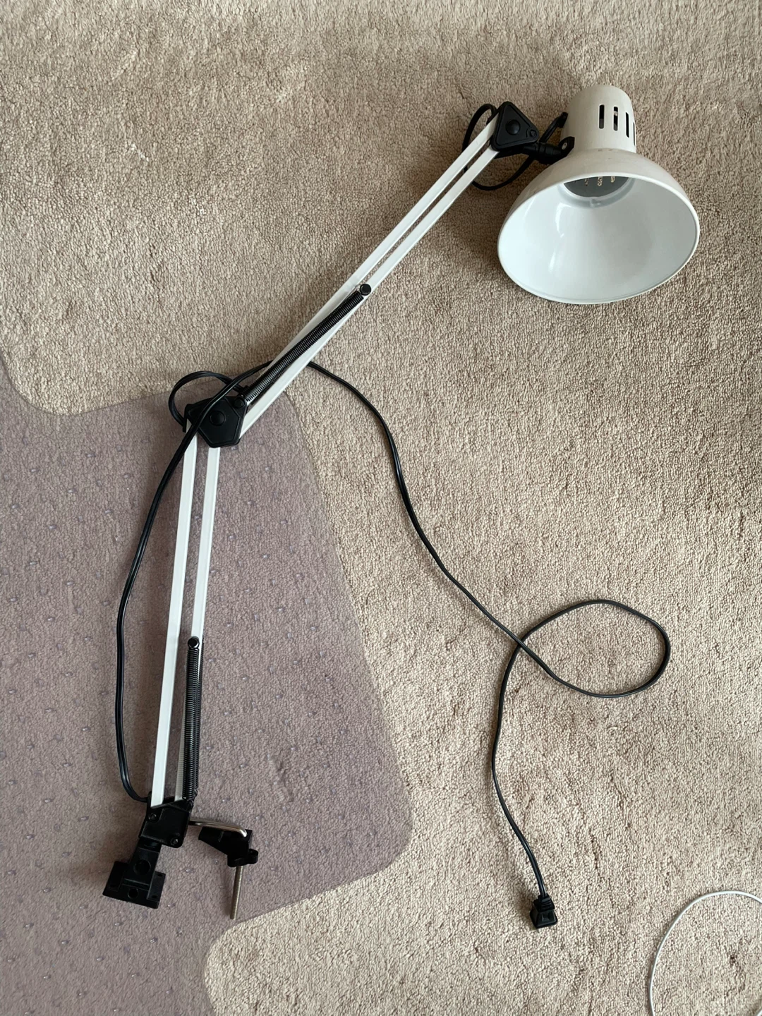 NOMA Swing Arm Adjustable Desk Lamp - White - photo 2