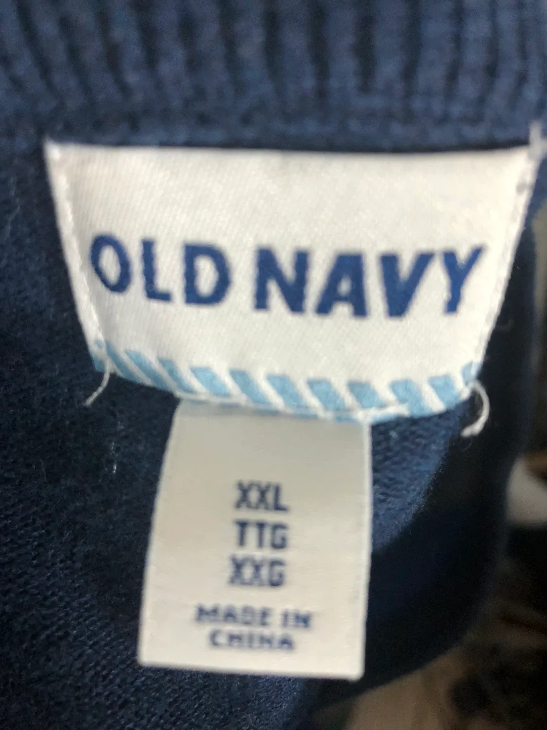 Men’s Blue Sweater. Diamond Pattern. Old Navy. Size XXL. image indicator(6)