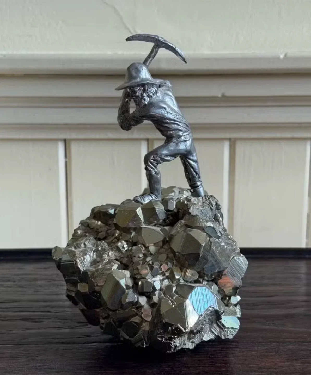 Vintage Miner on Pyrite Sculpture image indicator(2)
