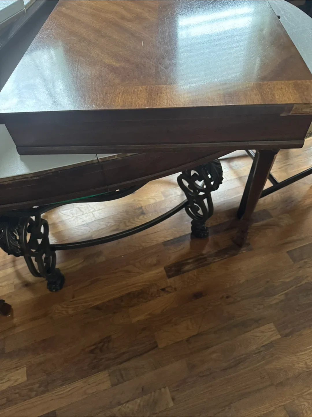 Extendable Dining Table W/ 8-Chippendale-style Dining Chairs image indicator(6)